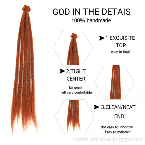 Factory wholesale Dreadlocks Synthetic Braid Hair Extension Crochet Braids Popular Handmade dread locs braiding for women